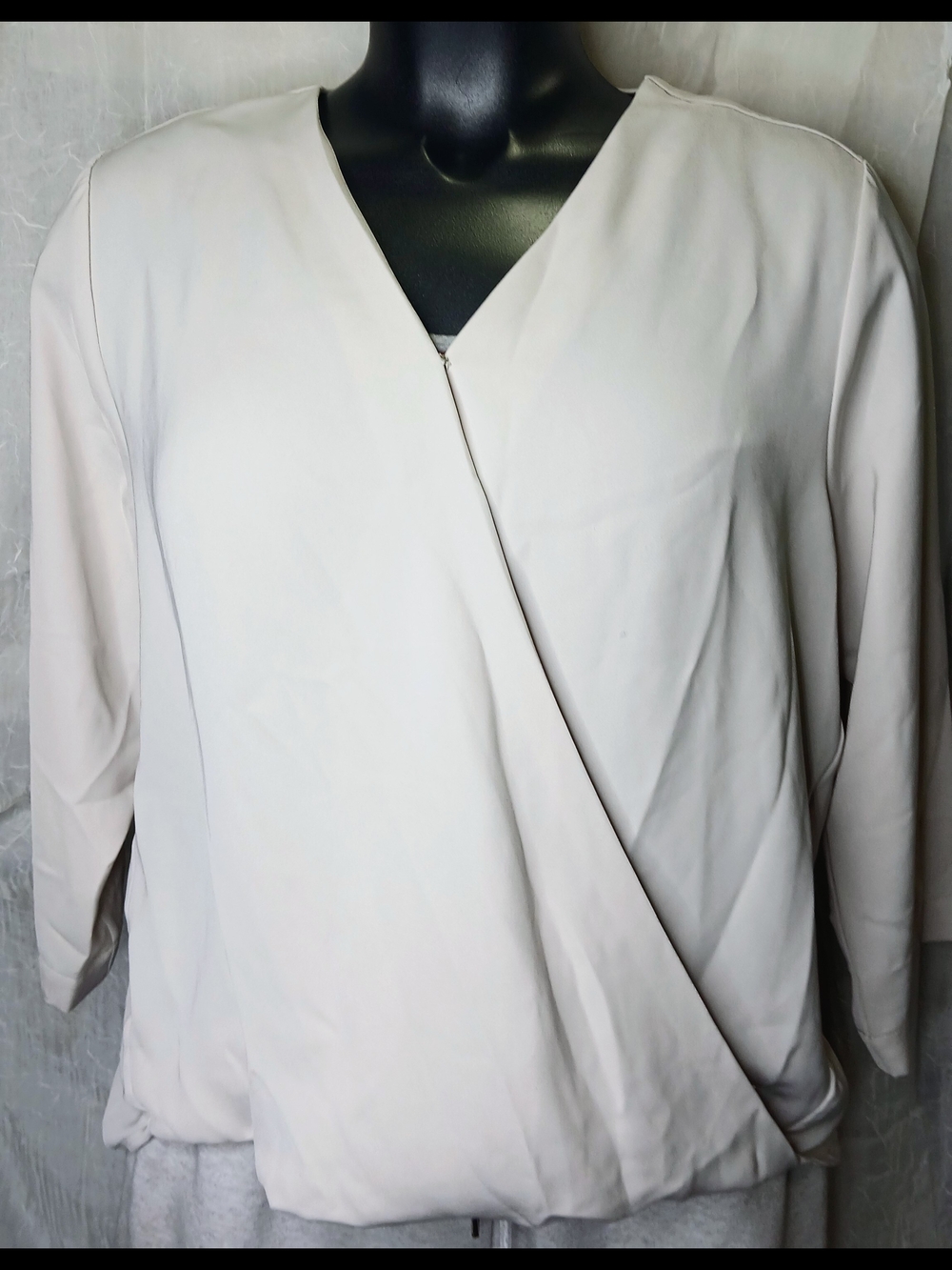 Prologue Soft Cream Wrap Blouse